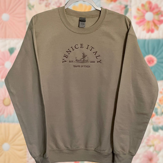 Medium Beige Venice Italy Sweatshirt