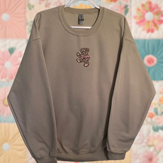 Large Beige Teddy Bear Sweatshirt