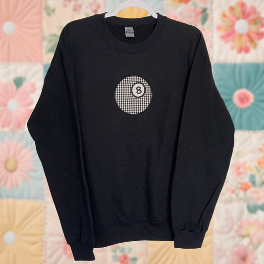 Medium Black Gingham 8 Ball Sweatshirt