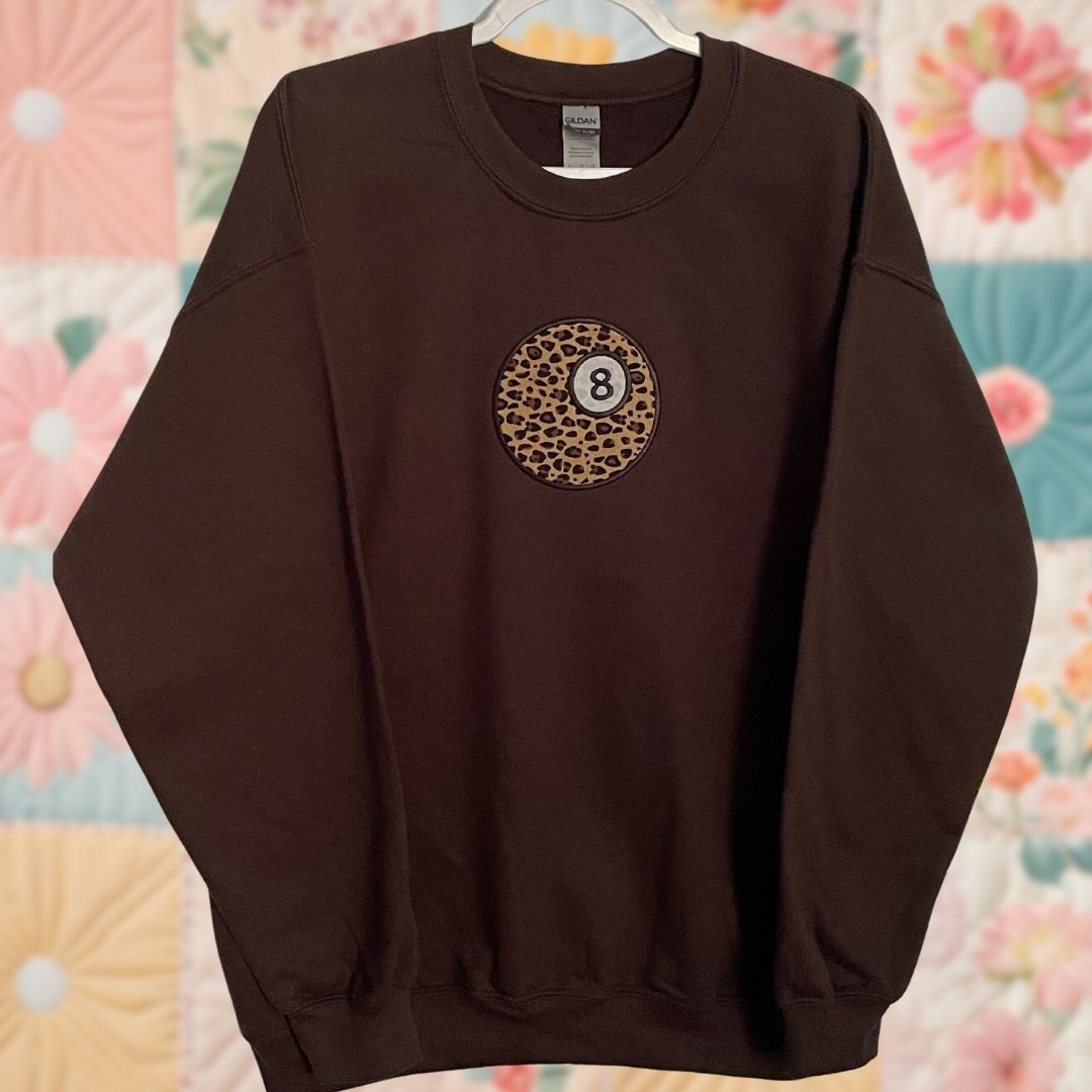 Large Leopard 8 Ball Sweatshirt