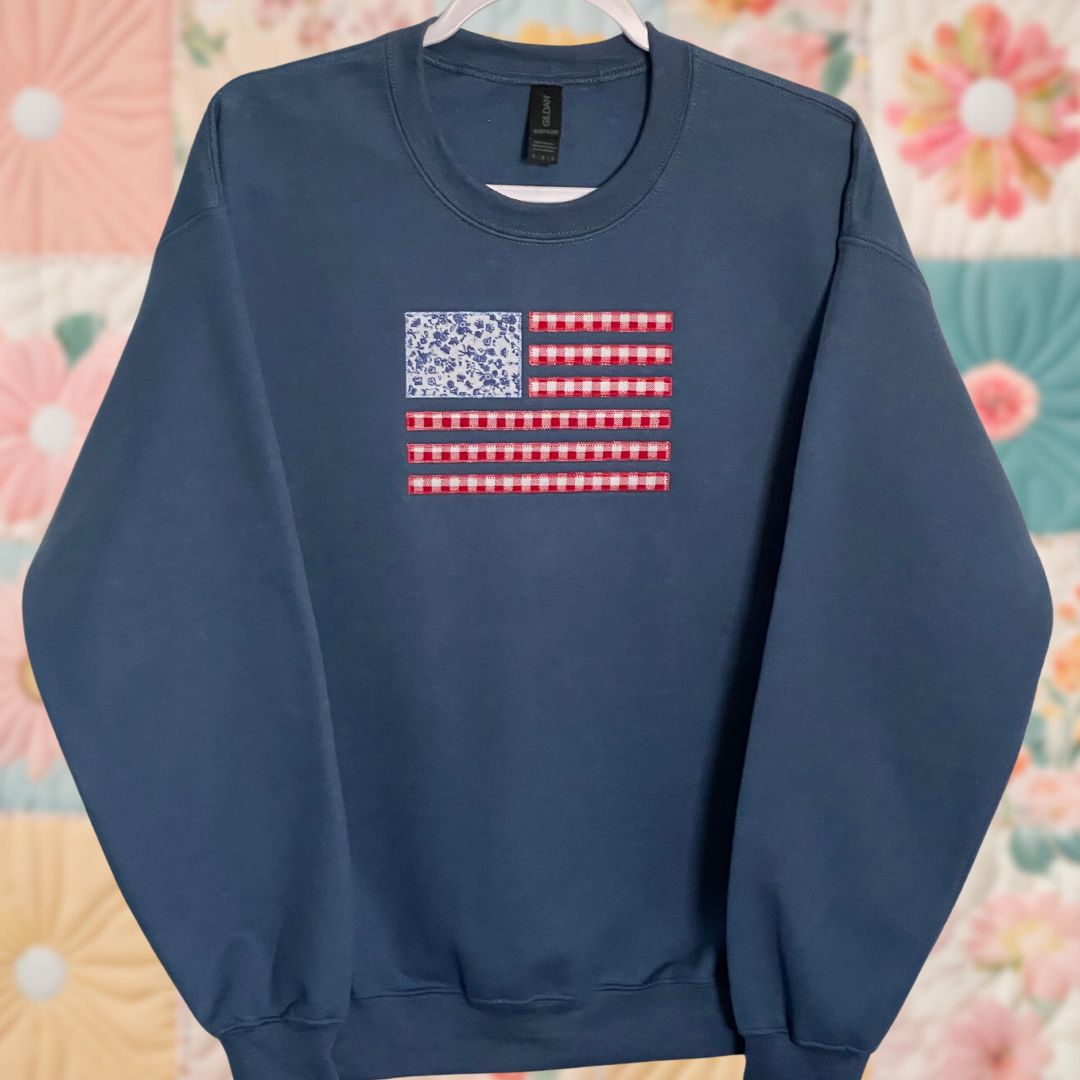 Gingham Flag Sweatshirt