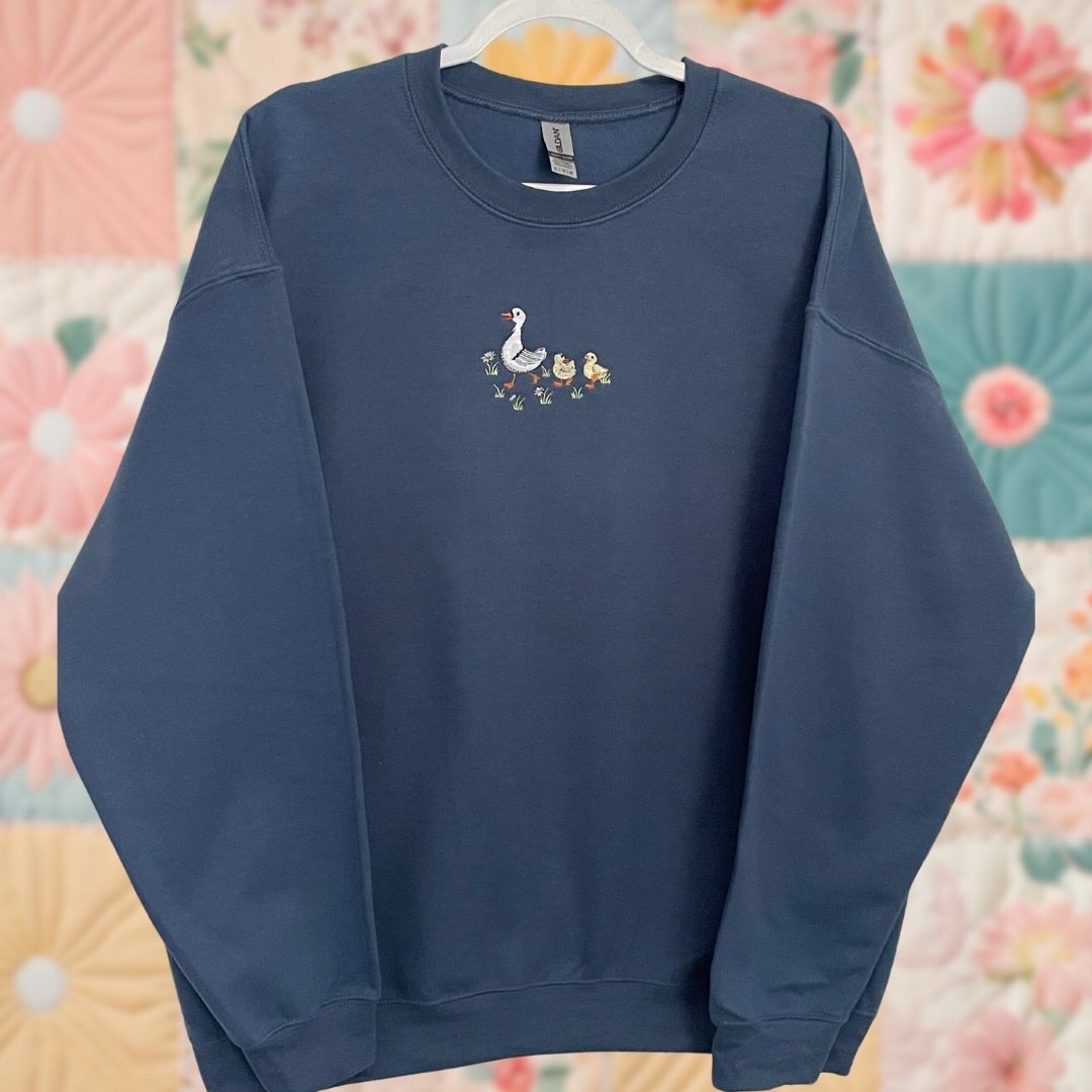 2X Indigo Blue Ducklings Sweatshirt