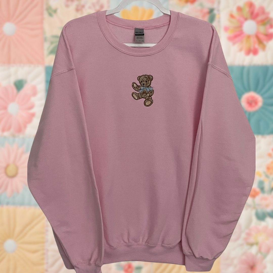 Large Pink Teddy Bear Sweatshirt