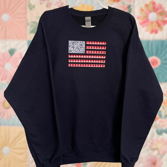 Gingham Flag Sweatshirt