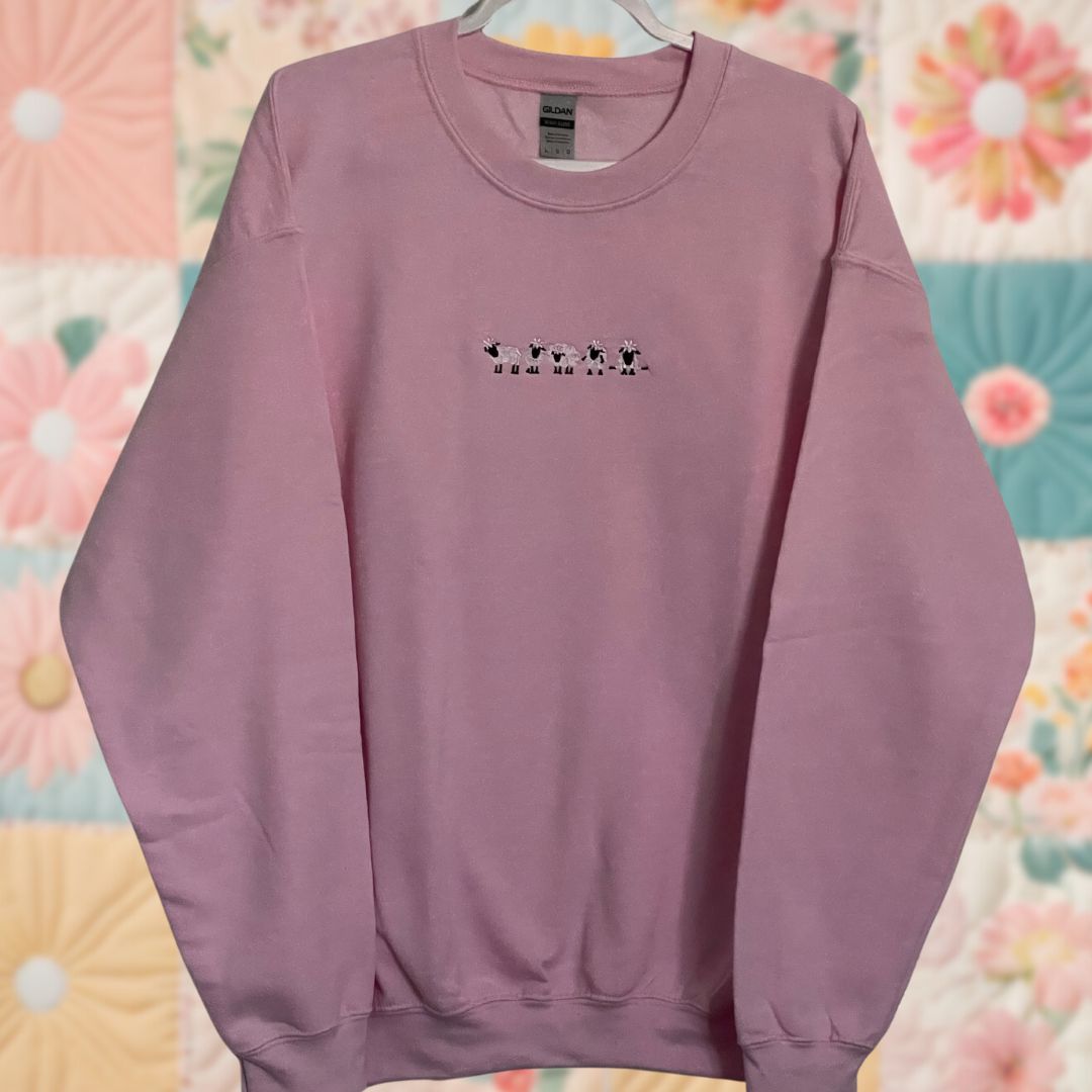 Large Light Pink Sheep Sweatshirt