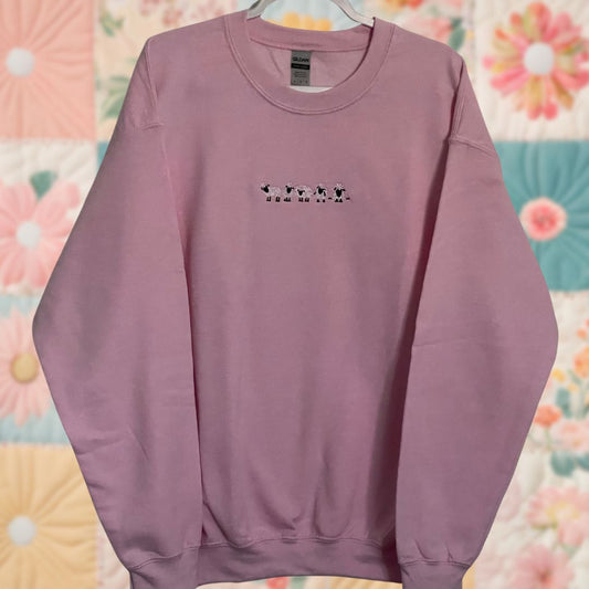 Large Light Pink Sheep Sweatshirt